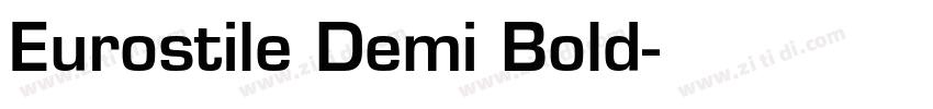 Eurostile Demi Bold字体转换